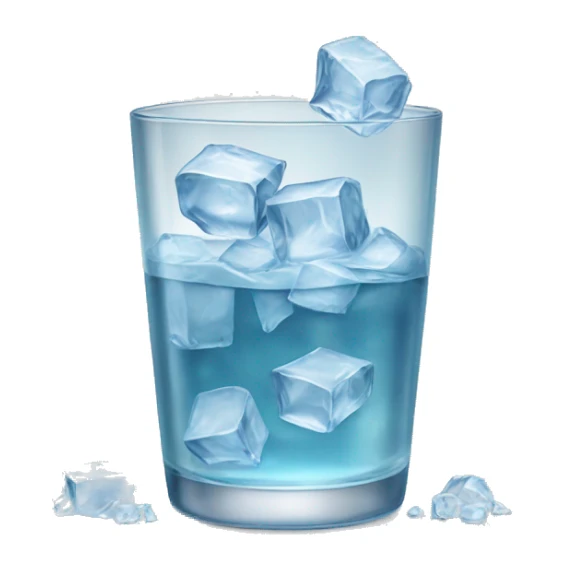 Glass of ice sticker