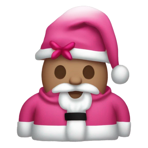 Pink Santa Claus outfit with reindeer  sticker
