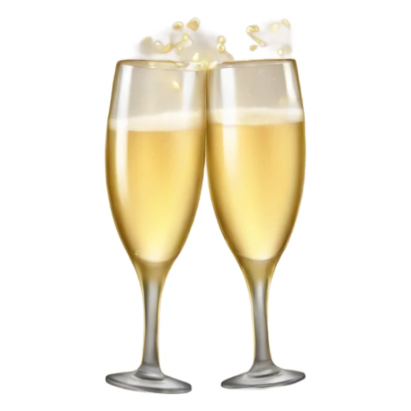 champagne heart sticker