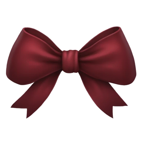 Dark red bow sticker