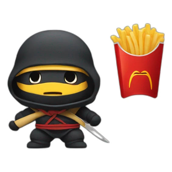 Tortu ninja entrain de manger McDonald's sticker