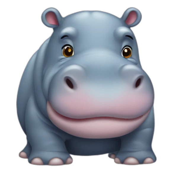 Cute little chubby Hippopotamus sticker