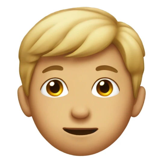 Boy with hair on nose sticker