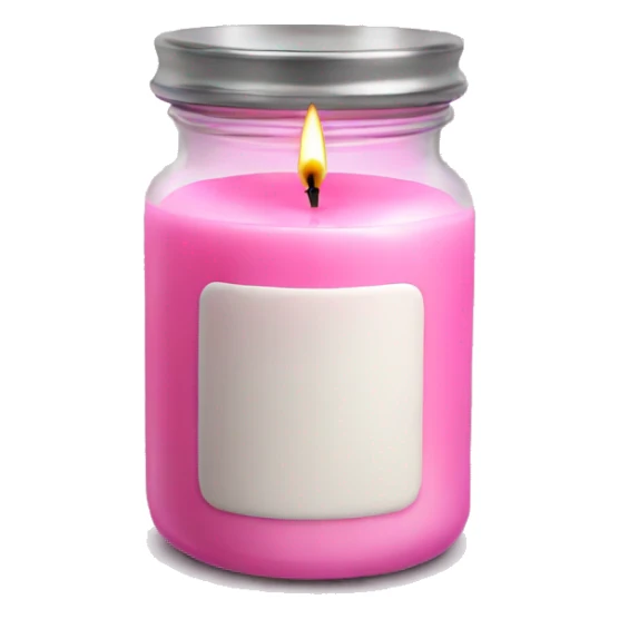 Aesthetic pink candle in jar sticker