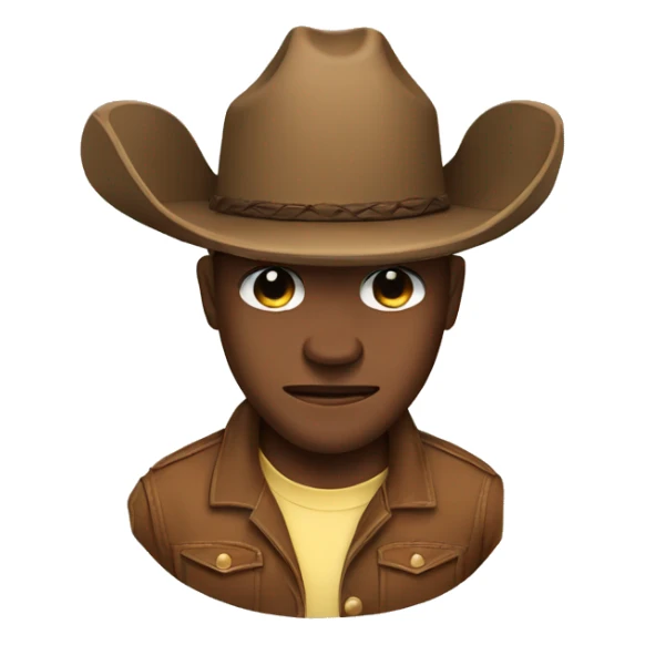 Cowboy hat shaking head eyes closed sticker
