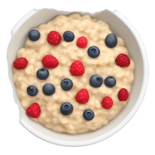 Oatmeal porridge with berries and fruits in a bowl  sticker