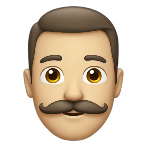 Homme avec une moustache rectangulaire sticker