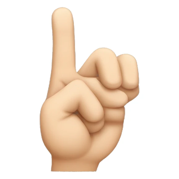 A hand sign of letter c sticker