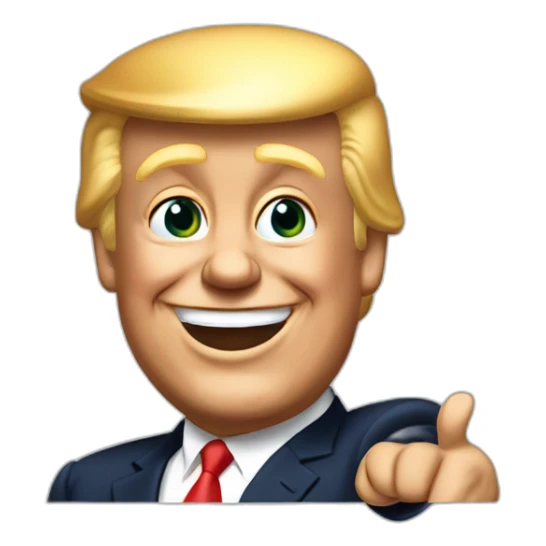 Donald Trump thump Up realistic sticker