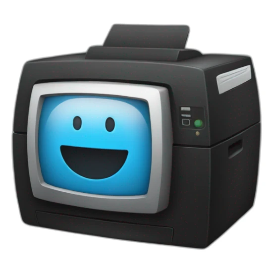 un noir avec une imprimante sticker