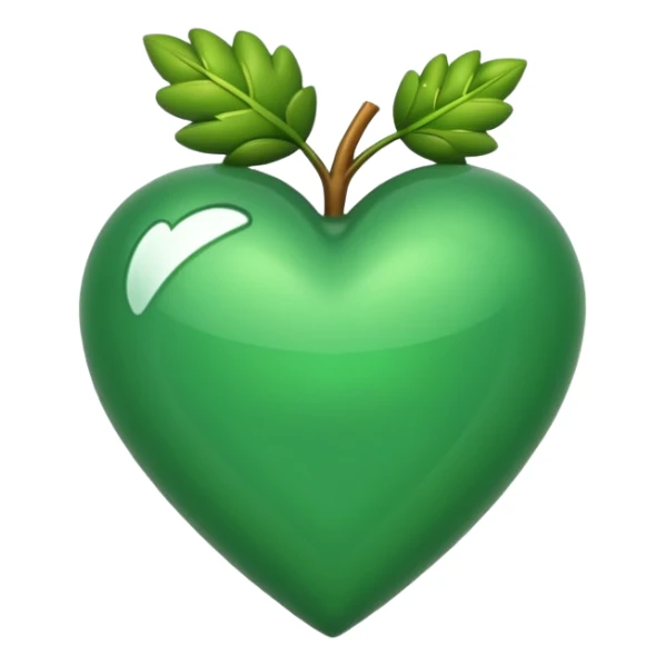 Quiero un corazón color verde pino sticker