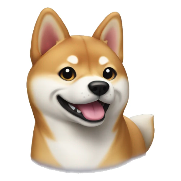 Shiba inu dog, name Luna, happy sticker