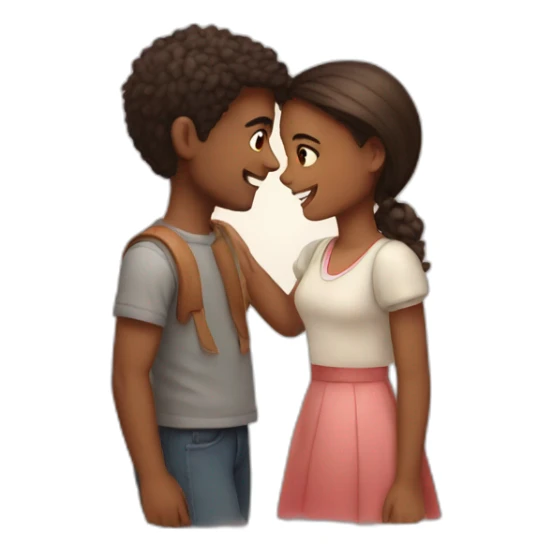 boy and girl feel love sticker