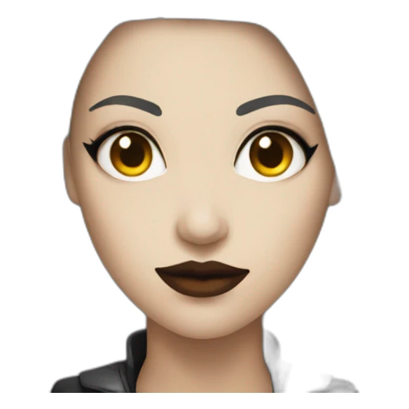 Cyberpunk vampire white female brunette sticker