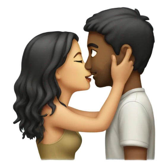 Guy kissing girl sticker