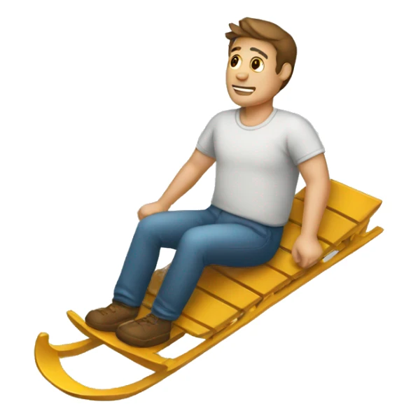 Homme qui descend un toboggan sticker