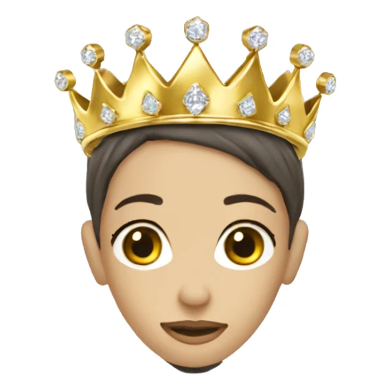 dainty gold crown diamond tiara  sticker