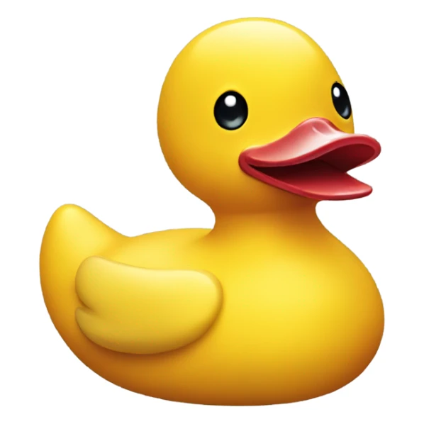 side view of yellow rubber duck sticker