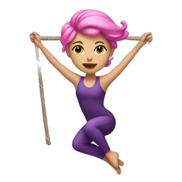 trapeze girl with pink hair and violet suit sticker