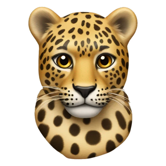Hazme un emoji de corzob con estampado de leopardo  sticker
