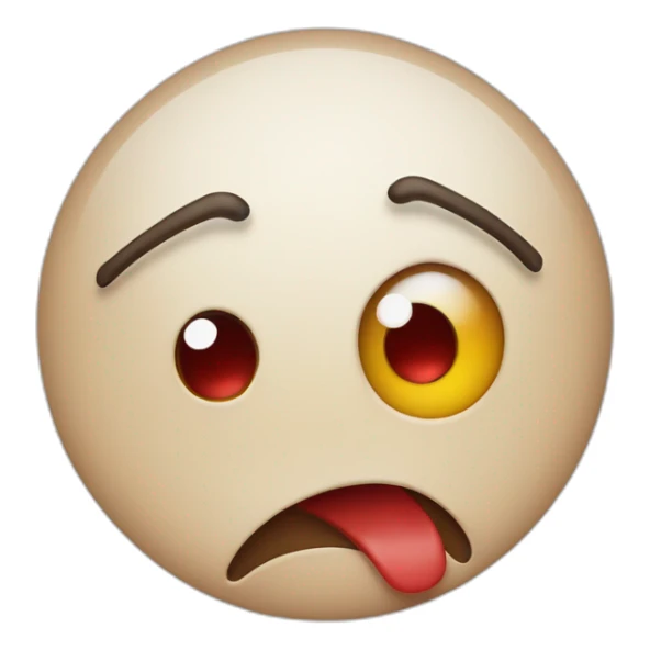 Sad emoji Face with itchy red allergy eyes sticker