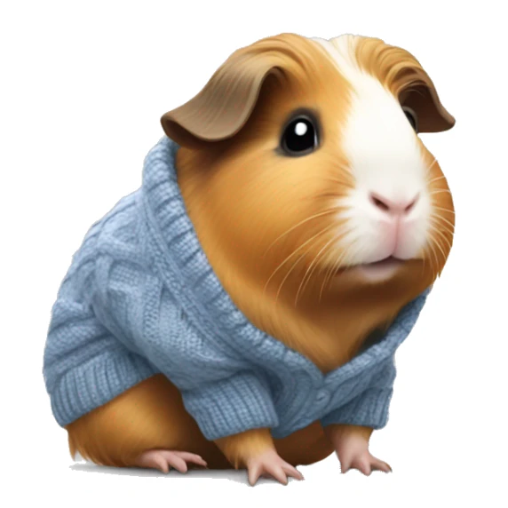 Guinea pig wearing a sweater sticker