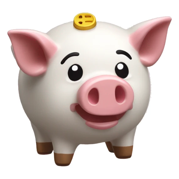 cochon tirelire qui cuit sur une broche sticker