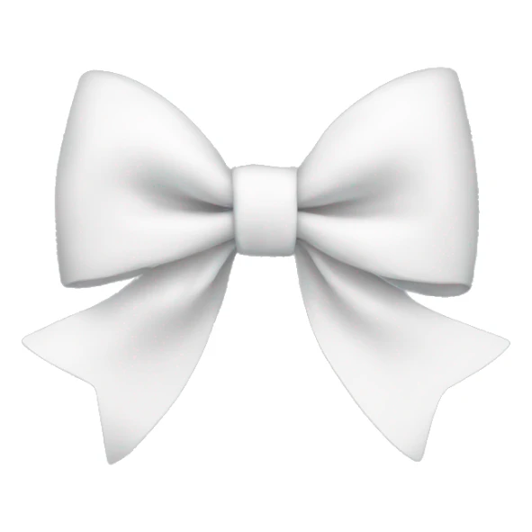 White bow  sticker