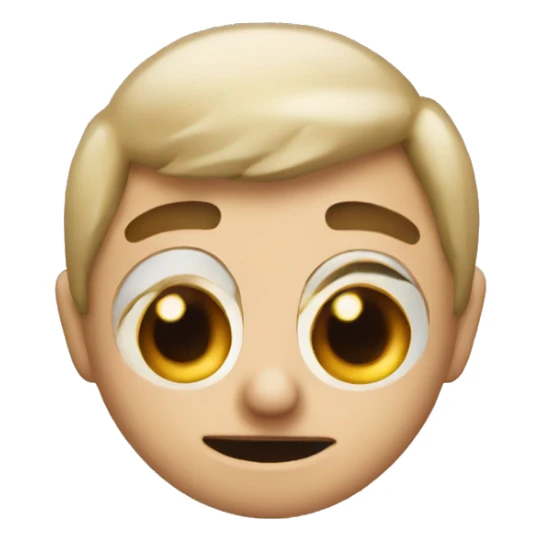 an classic emoji watching to the right sticker