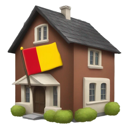 house witha horse and a belgium flag sticker