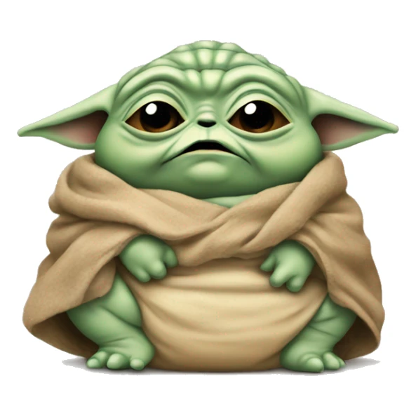 Jabba the hutt like baby yoda sticker