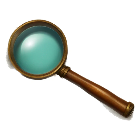 vintage book with magnifying glass sticker