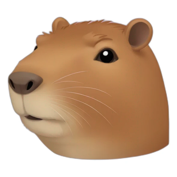 Un capybara qui se fait tape par un chat sticker
