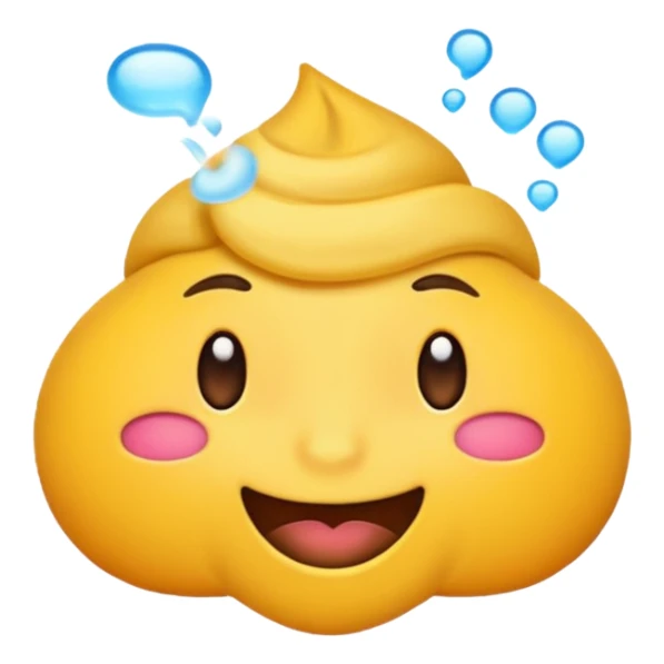 create a smell emoji in the style of iphone sticker