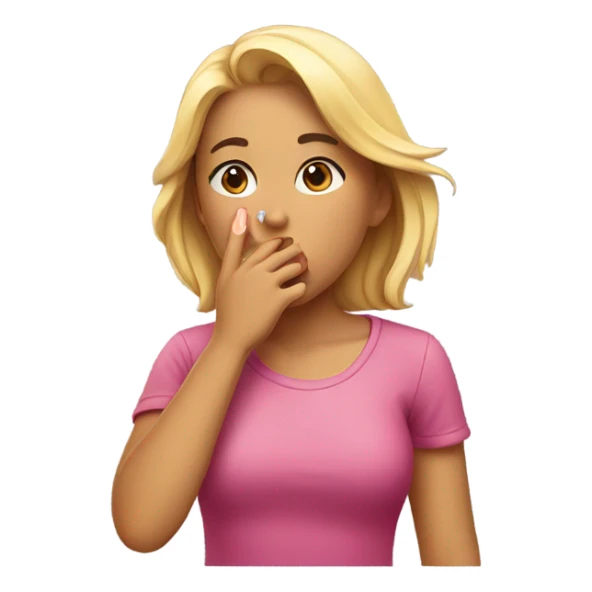 Girl blowing kiss  sticker