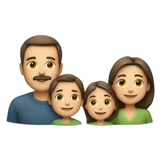 un padre y dos hijos, un hijo mayor que el otro. sticker