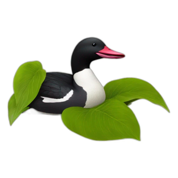 smiling minnesota loon nestled in Cypripedium reginae sticker