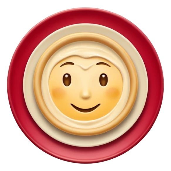 hummus plate, hyper-polished, vibrant, soft gradients, shiny, apple emoji style sticker