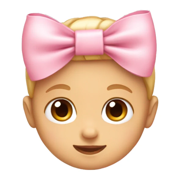 baby pink bow sticker