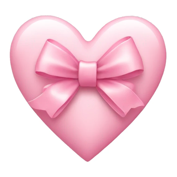 light pink heart with bow sticker