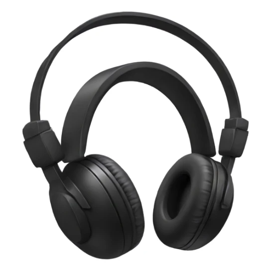 black headphones with black bows sticker