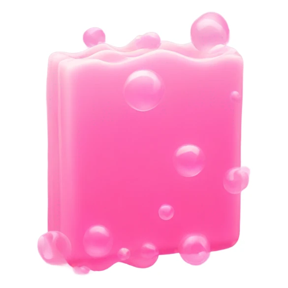 Pink bar of soap with pink bubbles ascending up sticker