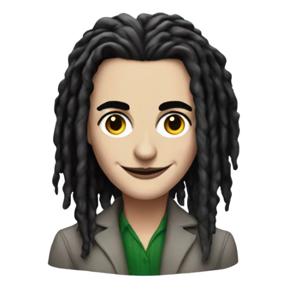 joaquin phoenix Joker as a female, black dreadlocks sticker