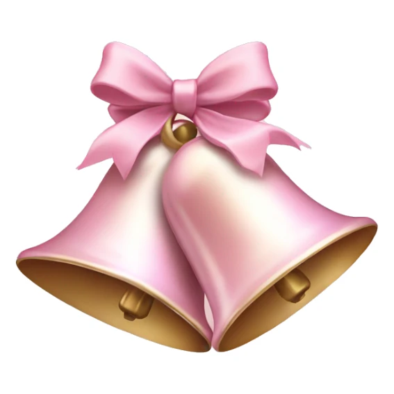 Light pink Christmas bells  sticker