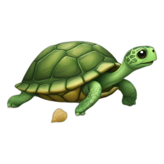 Tortuga en un agujero en el suelo sticker