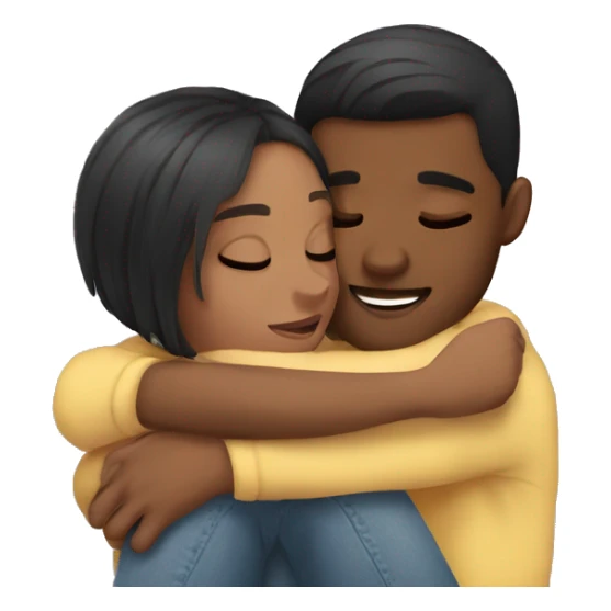 Girl cuddling with boyfriend sticker