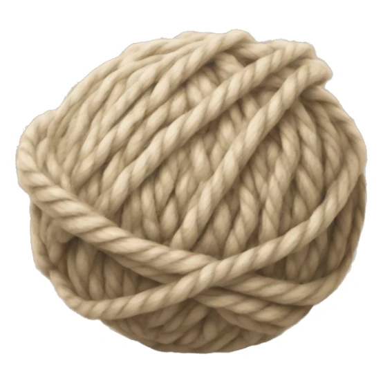 a beige ball of yarn sticker