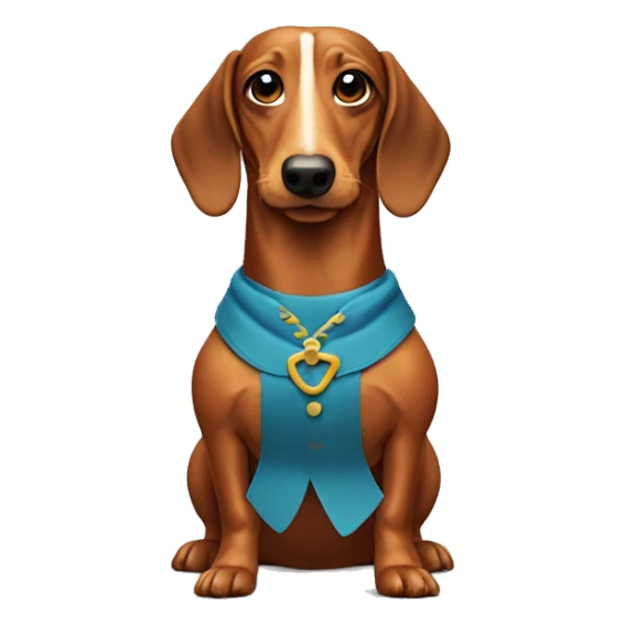Wiener dog in costume  sticker
