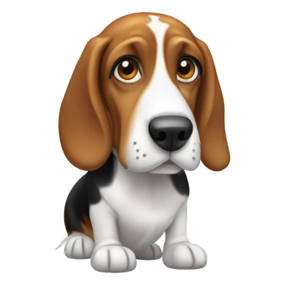 beagle basset dog sticker