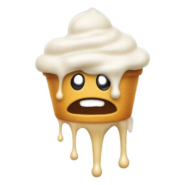 Cream leaking out of food sticker